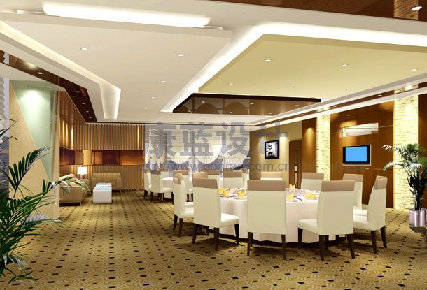 廣東核電荷風餐廳-大型包間設計