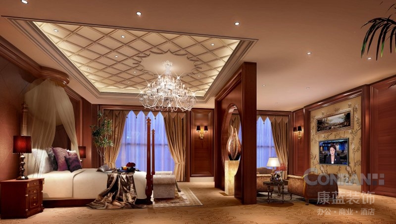 貴州皇冠大酒店總統(tǒng)套間臥房設(shè)計(jì)