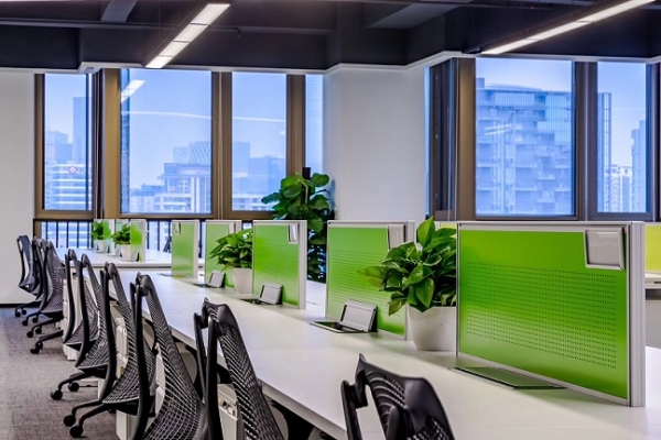 豐巢科技開(kāi)敞辦公區(qū)裝修
