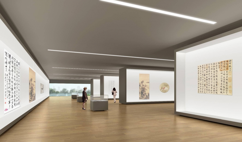 天津美術(shù)館展覽廳（四層藏品展廳，展柜、櫥窗）