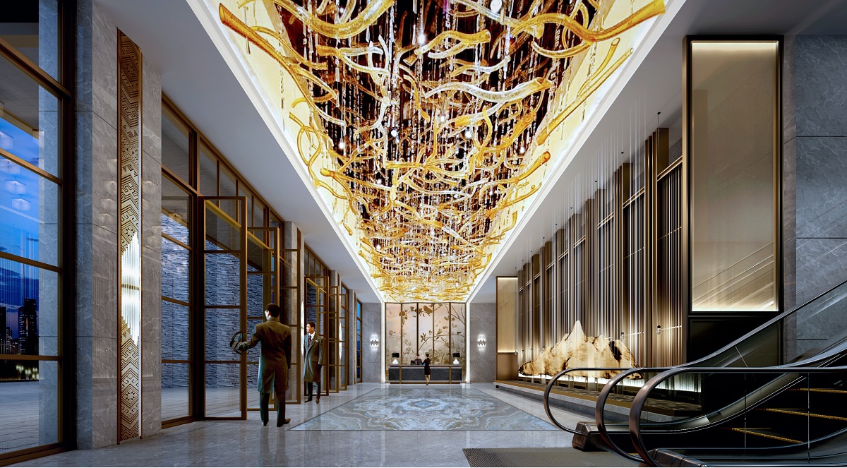 酒店大堂一角設計效果