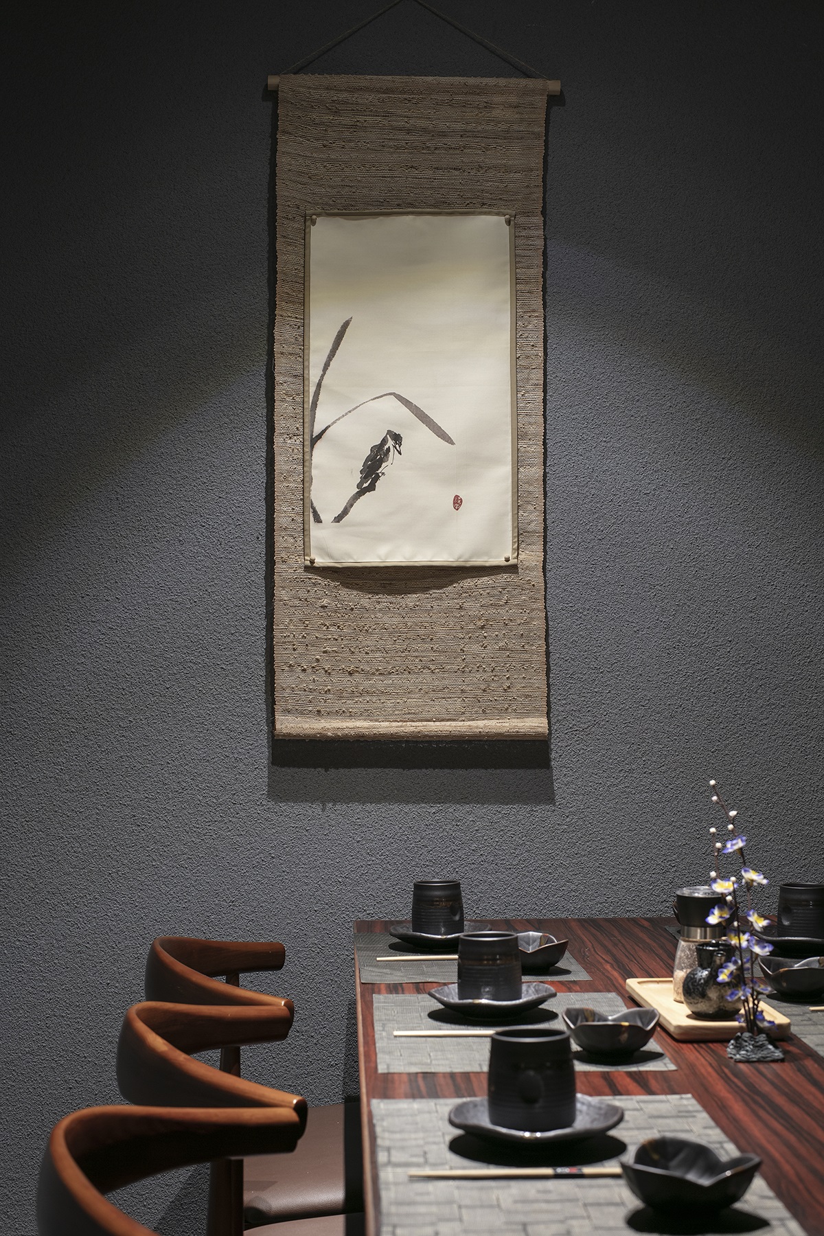 餐廳墻面水墨畫(huà)作