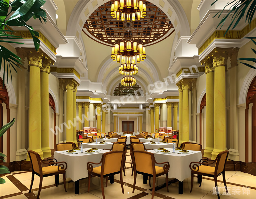 餐廳中式宴會(huì)廳室內(nèi)設(shè)計(jì)