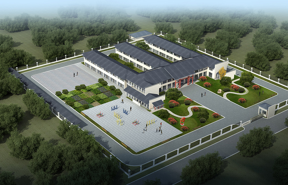 亳州譙城區(qū)公辦養(yǎng)老院-全景效果圖